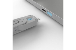 LINDY USB Typ A Portschlösser 4xBlau mit Schlüssel