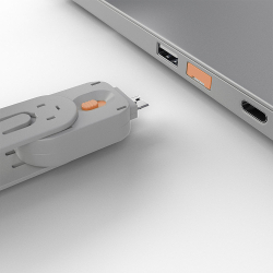 LINDY USB Typ A Portschlüssel 4xOrange mit...