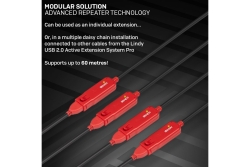 LINDY USB 2.0 Aktiv-Verlängerung Pro 8m
