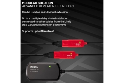 LINDY USB 2.0 Aktiv-Verlängerungs-Hub Pro 4 Port 8m