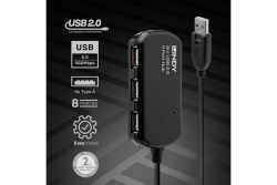 LINDY USB 2.0 Aktiv-Verlängerungs-Hub Pro 4 Port 8m