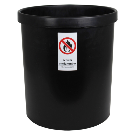 Sicherheitspapierkorb, 18 Liter - schwarz, Ø min/max: 250/290 / 330 mm hoch