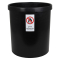 Sicherheitspapierkorb, 18 Liter - schwarz, Ø min/max: 250/290 / 330 mm hoch