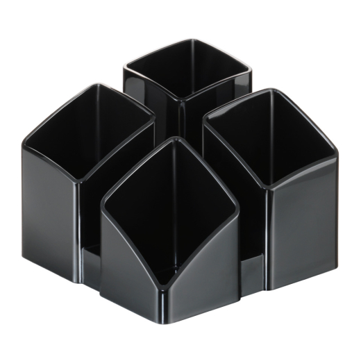 Schreibtisch-Köcher SCALA - 4 Fächern, schwarz