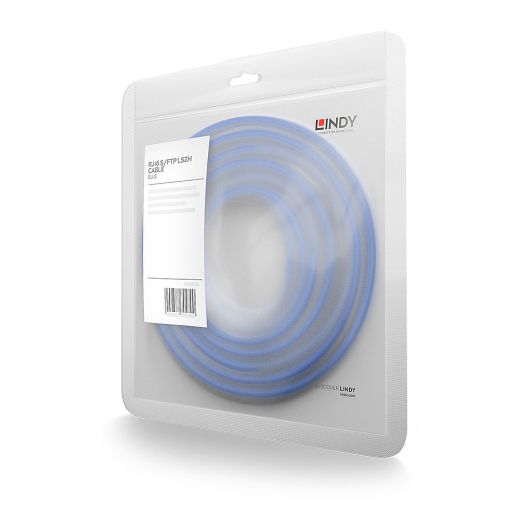 LINDY Patchkabel Cat6A S/FTP LSZH Cat7 Rohkabel blau 3.00m