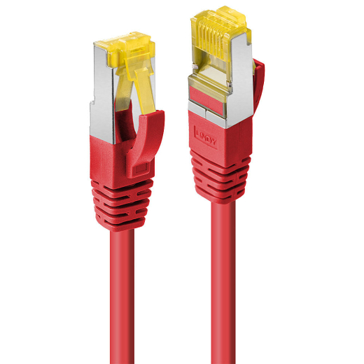 LINDY Patchkabel Cat6A S/FTP LSZH Cat7 Rohkabel rot 1.00m
