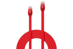 LINDY Patchkabel Cat6 Flachband ungeschirmt rot 0.30m