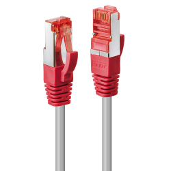 LINDY Patchkabel Cat6 CrossOver S/FTP grau/rot 0.50m