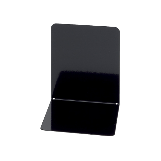 Buchstützen aus Metall, breit, 120 x 140 x 140 mm, schwarz, Pack mit 2 Stück