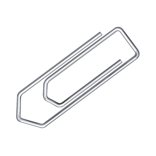 Briefklammer, Metall, 32 mm, verzinkt, Schachtel mit 1000 Stück