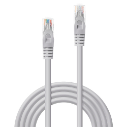 LINDY Patchkabel Cat6 U/UTP Basic grau 1.00m