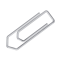 Briefklammer, Metall, 32 mm, verzinkt, Schachtel mit 100...