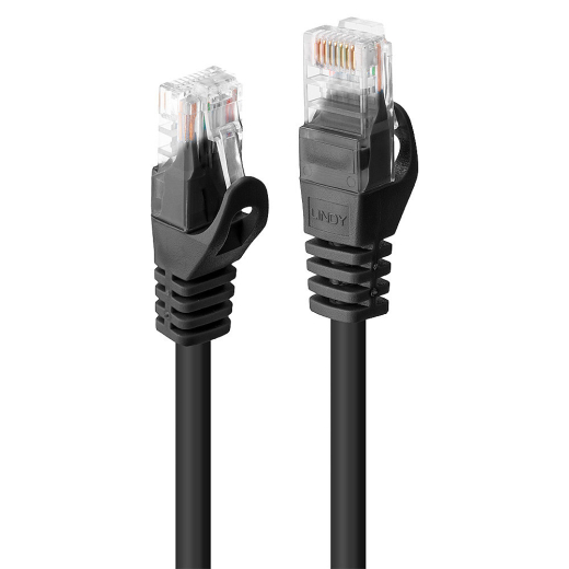 LINDY Patchkabel Cat6 U/UTP Basic schwarz 0.50m