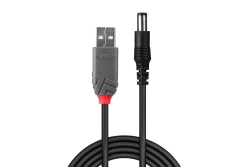 LINDY USB Typ A - DC 5.5/2.1mm Adapterkabel Hohlstecker 1.5m