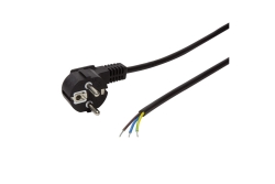 Logilink Netzkabel CEE7/7 Stecker90° Kabelende 1,5m...