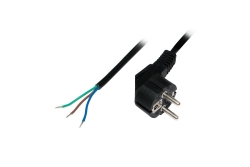 Logilink Netzkabel CEE7/7 Stecker90° Kabelende 1,5m...