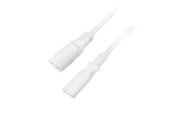 Logilink Stromkabel Verlängerung, 2m, weiß