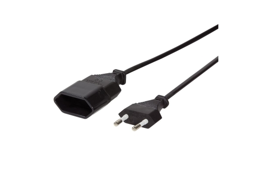 Logilink Netzkabel Euro CEE 7/16 Stecker zu Dose, 1m schwarz