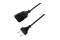 Logilink Netzkabel Euro CEE 7/16 Stecker zu Dose, 1m schwarz