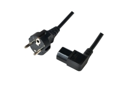 Logilink Netzkabel CEE7/7 Stecker auf C13 Buchse, 3m schwarz