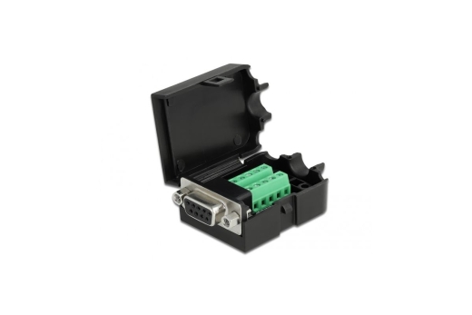 DELOCK Adapter D-Sub9 Buchse zu Terminalblock mit Gehäuse