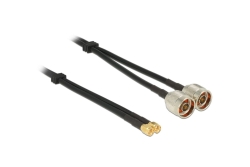 DELOCK HF Kabel 2x SMA -> 2x N St/St 5.00m