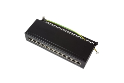 Logilink Patchpanel Tisch/Wand Cat.6 STP 12 Ports, schwarz