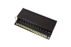 Logilink Patchpanel Tisch/Wand Cat.6 STP 12 Ports, schwarz