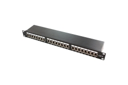 Logilink 19 Cat.6A Patchpanel, 24-Port, STP,Einbau,schwarz