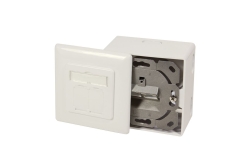 Logilink CAT 6A Auf und Unterputzdose vollgeschirmt RAL 901