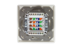 Logilink CAT 6A Auf und Unterputzdose vollgeschirmt RAL 901