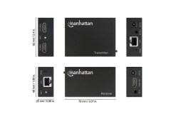 MANHATTAN Extender,HDMI 1080p,Up To 50 m,Cat5e,Black,Retail
