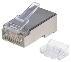 INTELLINET Modularstecker RJ45 Cat6A STP 3-Punkt 90 Stk.
