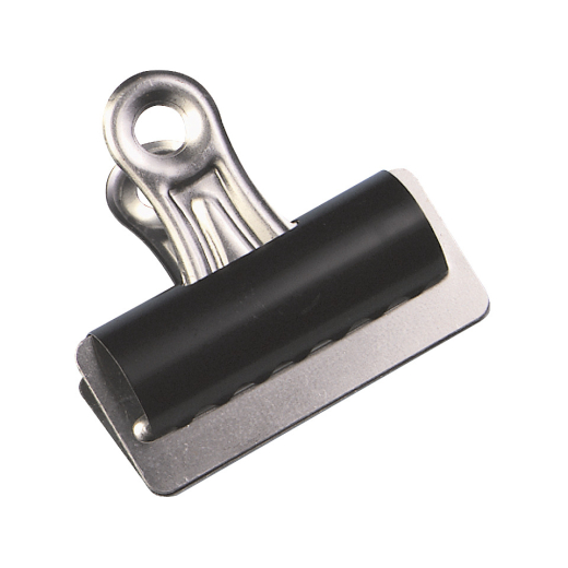 Briefklemmer - 70 mm, Klemmvolumen 20 mm, schwarz, 10 Stück