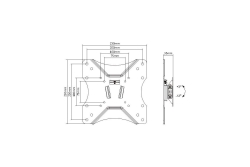 Equip Wandhalterung 23-43/1TFT Slim 25Kg sw retail