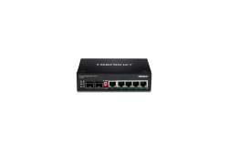 TRENDnet Industrie Switch 6 Port Gbit PoE+ DIN-Rail Metall