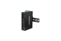 TRENDnet Industrie Switch 6 Port Gbit PoE+ DIN-Rail Metall