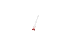 Logilink Flachpatchkabel RJ45 U/FTP Cat6A 0.50m weiß
