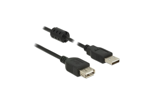 DELOCK USB Verl. A -> A St/Bu 0.50m schwarz