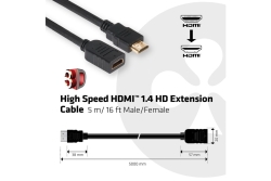 Club3D HDMI-Kabel 1.4 HD-Verlängerungskabel 5 Meter St/Bu retail