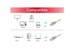 Equip Patchkabel Cat6 U/UTP 2xRJ45 0.25m beige PVC Polybeutel