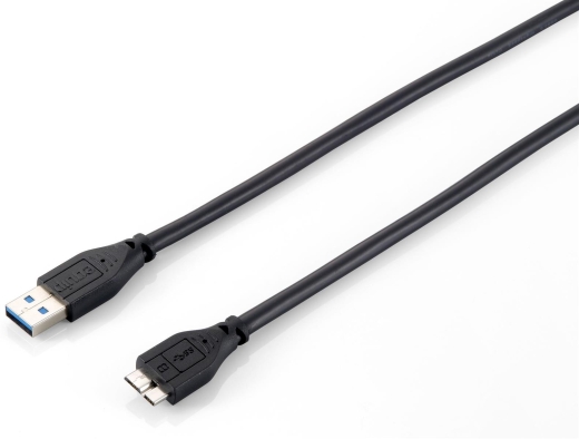 Equip Kabel USB-A3.0->Micro-B St/St 1.80m schwarz Polybeutel