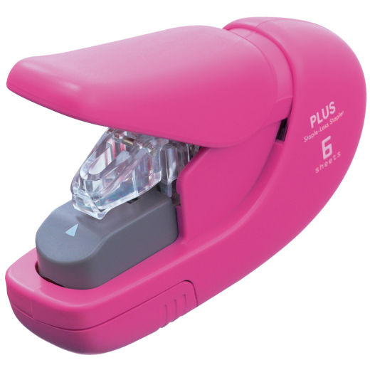 Heftgerät klammerlos - bis 5 Blatt, pink