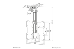 Neomounts DEH 10-40 1TFT 1Gelenk H:26,5-40cm Max.20KG sw