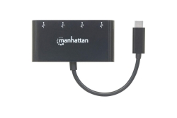 MANHATTAN USB 3.1 Gen1 TypC-Hub 4 USB A-Ports Strom über USB
