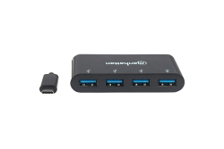 MANHATTAN USB 3.1 Gen1 TypC-Hub 4 USB A-Ports Strom über USB