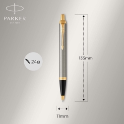 Parker IM Kugelschreiber | Brushed Metal | Mittlere...