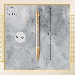 Parker IM Kugelschreiber | Premium Warm Silver | Mittlere...
