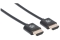 MANHATTAN HDMI-Kabel ultradünn mit Ethernet 1.8 m. schwarz