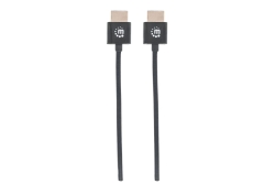 MANHATTAN HDMI-Kabel ultradünn mit Ethernet 1 m. schwarz